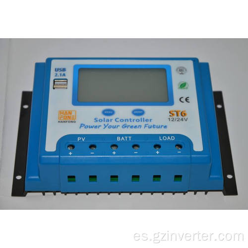 Controlador de cargador solar PWM interruptor automático portátil 10A